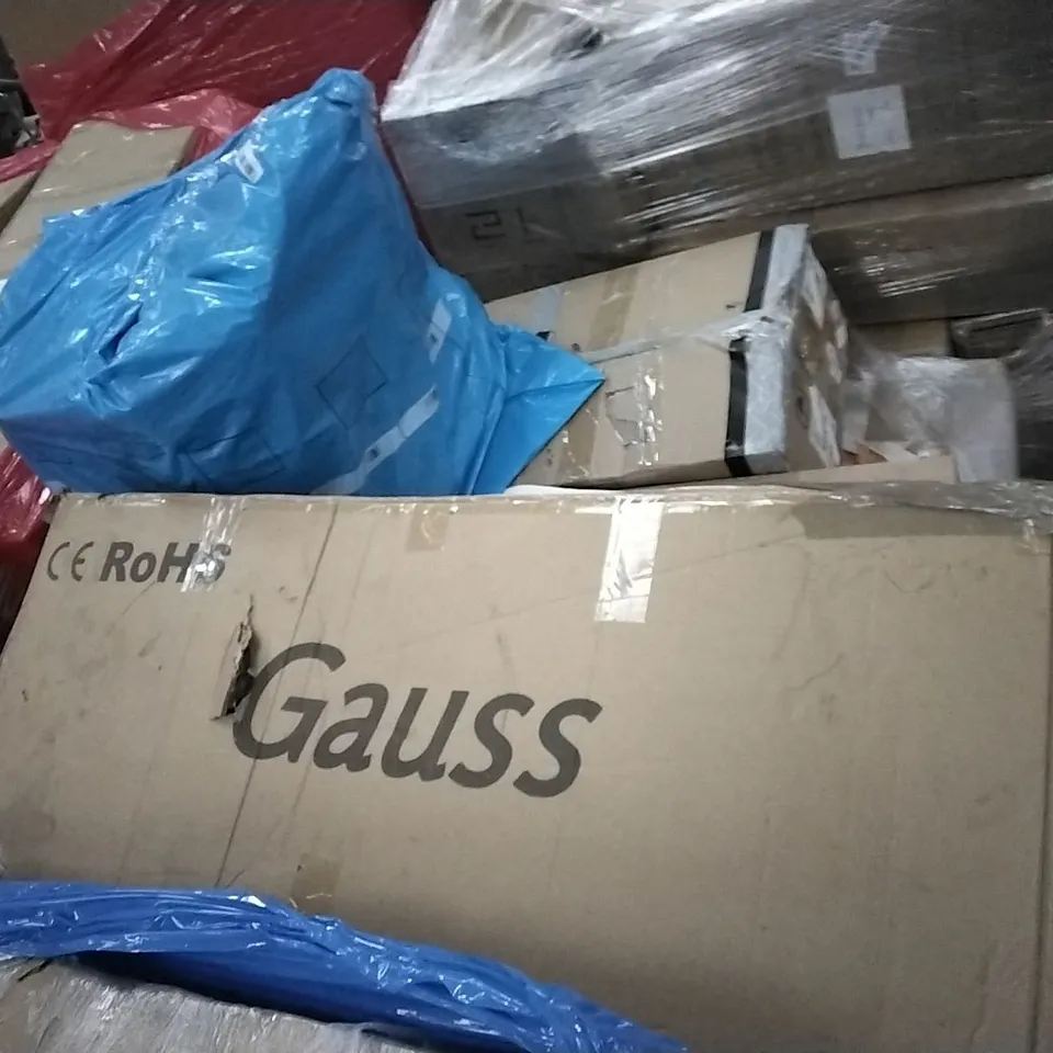 PALLET OF ASSORTED ITEMS INCLUDING GAUSS, ACCSTORE DRYING RACK, HOME SELECTION, ELEGANT LED MIRROR