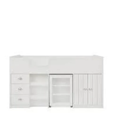 BOXED GRADE 1 ATLANTA MID SLEEPER BED WITH STORAGE IN WHITE 