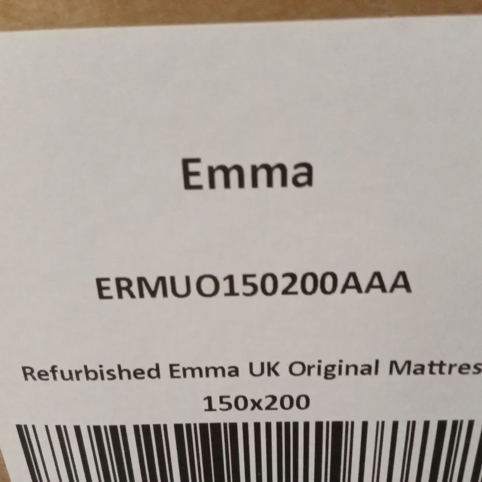 BOXED AND ROLLED MANUFACTURER REFURBISHED EMMA UK ORIGINAL MATTRESS 150 X 200CM (KING SIZE) 