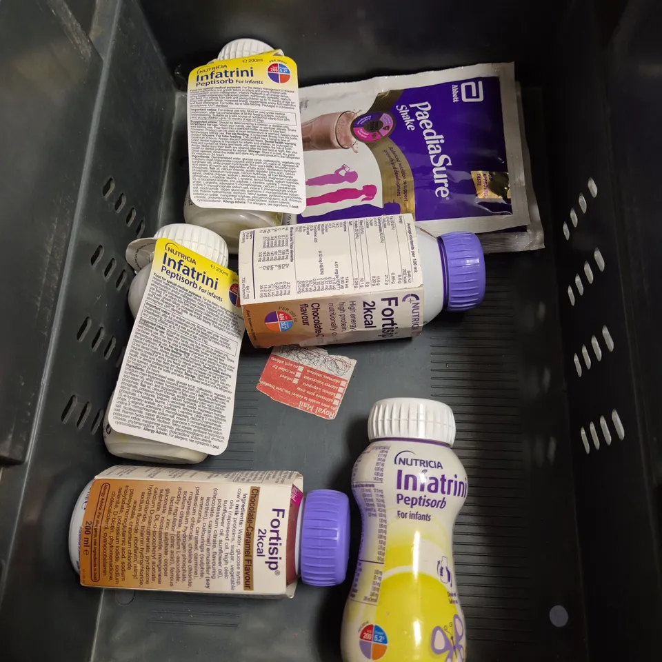 APPROXIMATELY 12 ASSORTED NUTRITION DRINKS INCLUDEING ACTAGAIN, FORTISIP, PAEDIASURE - COLLECTION ONLY