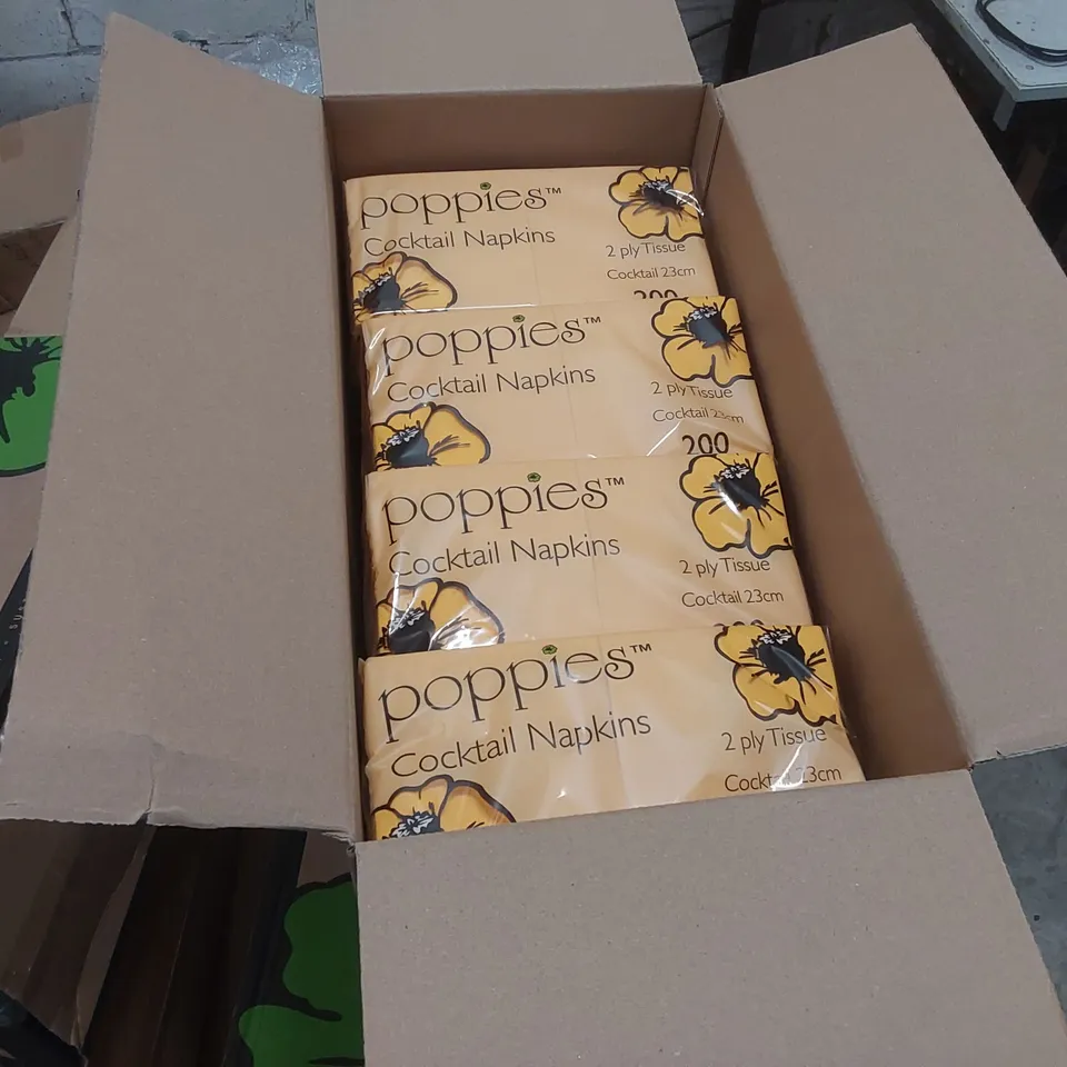 PALLET CONTAINING A LARGE QUANTITY OF CATERING SUPPLIES INCLUDING: POPPIES COCKTAIL NAPKINS, CONTAINER LIDS ECT