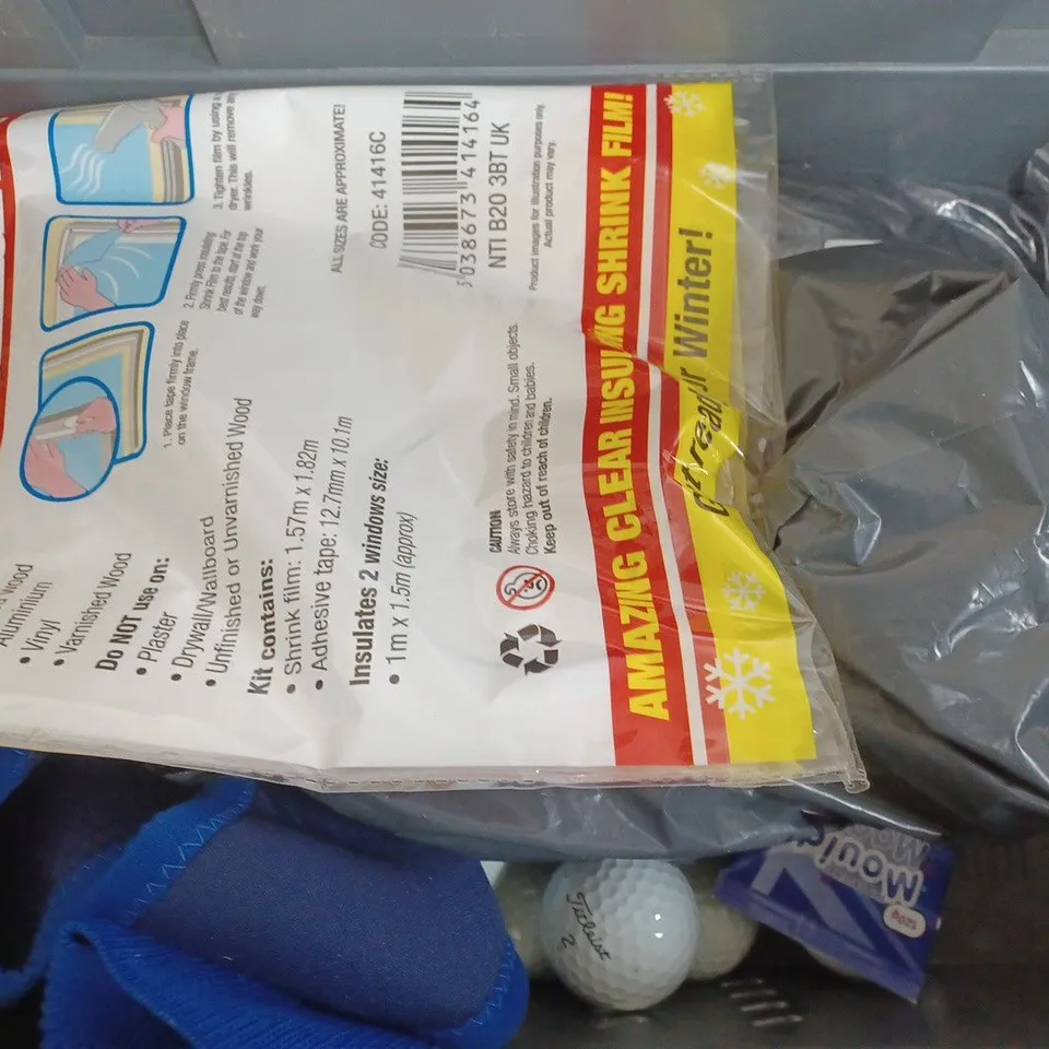 BOX OF APPROXIMATELY 9 ASSORTED ITEMS TO INCLUDE - DRAUGHT TAPE - MOULD MAGIC EXTREME - POWER CUBE ETC