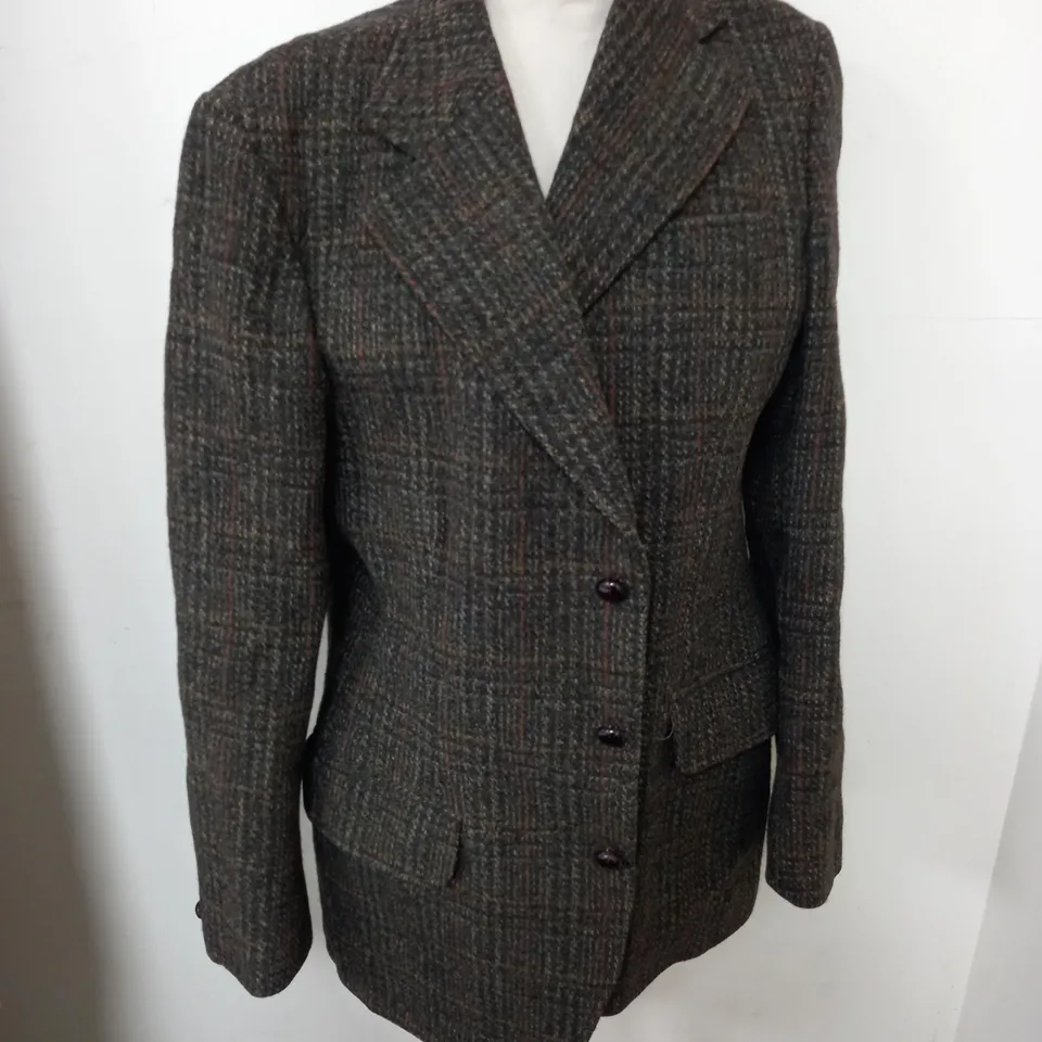 DUNN & CO HARRIS TWEED BLAZER - 100 LONG