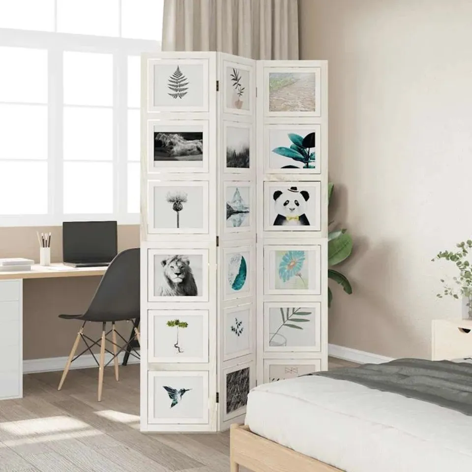 BOXED OMETA 110CM W 3 PANEL SOLID WOOD ACCENT FOLDING SCREEN 