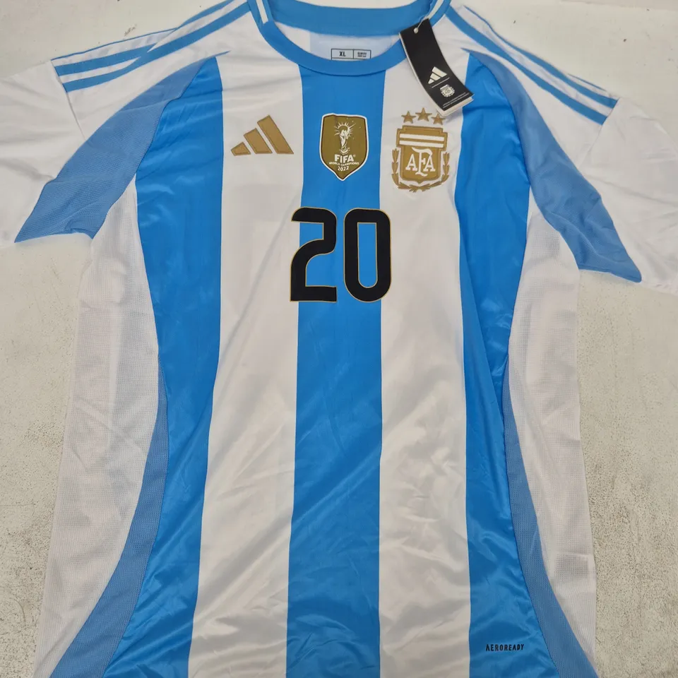 ADIDAS ARGENTINA HOME FOOTBALL JERSEY SIZE XL