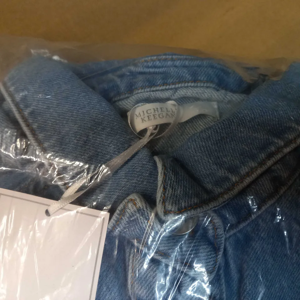PACKAGED MICHELLE KEEGAN BLUE DENIM DRESS - SIZE 14