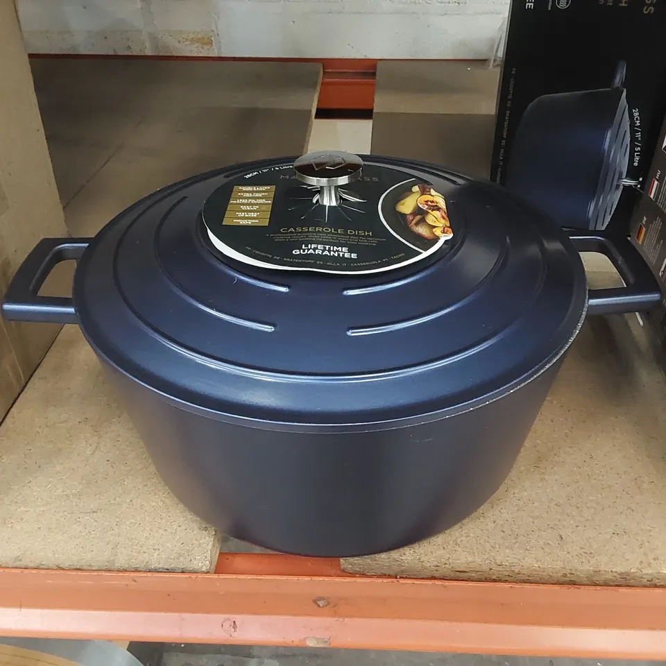 BOXED MASTERCLASS NON-STICK CAST ALUMINIUM 28cm CASSEROLE DISH 