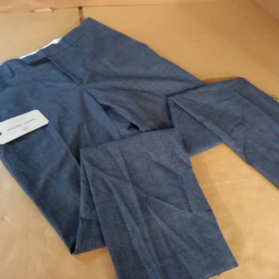 RACING GREEN GREY TROUSERS - 32 REG