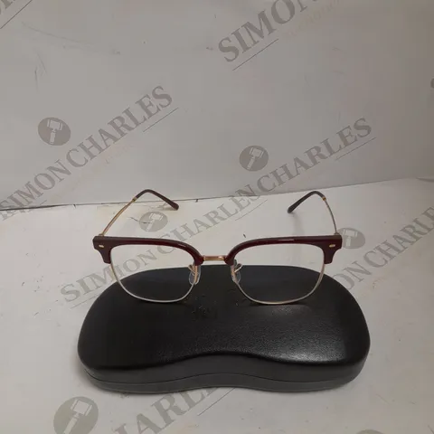 RAY-BAN RB7216 BORDEAUX ON ROSE GOLD FRAMED PRESCRIPTION GLASSES