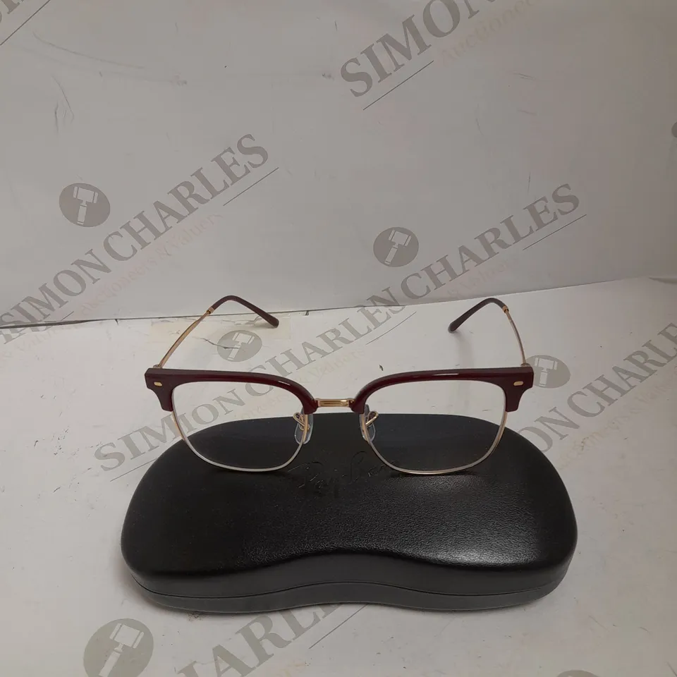 RAY-BAN RB7216 BORDEAUX ON ROSE GOLD FRAMED PRESCRIPTION GLASSES