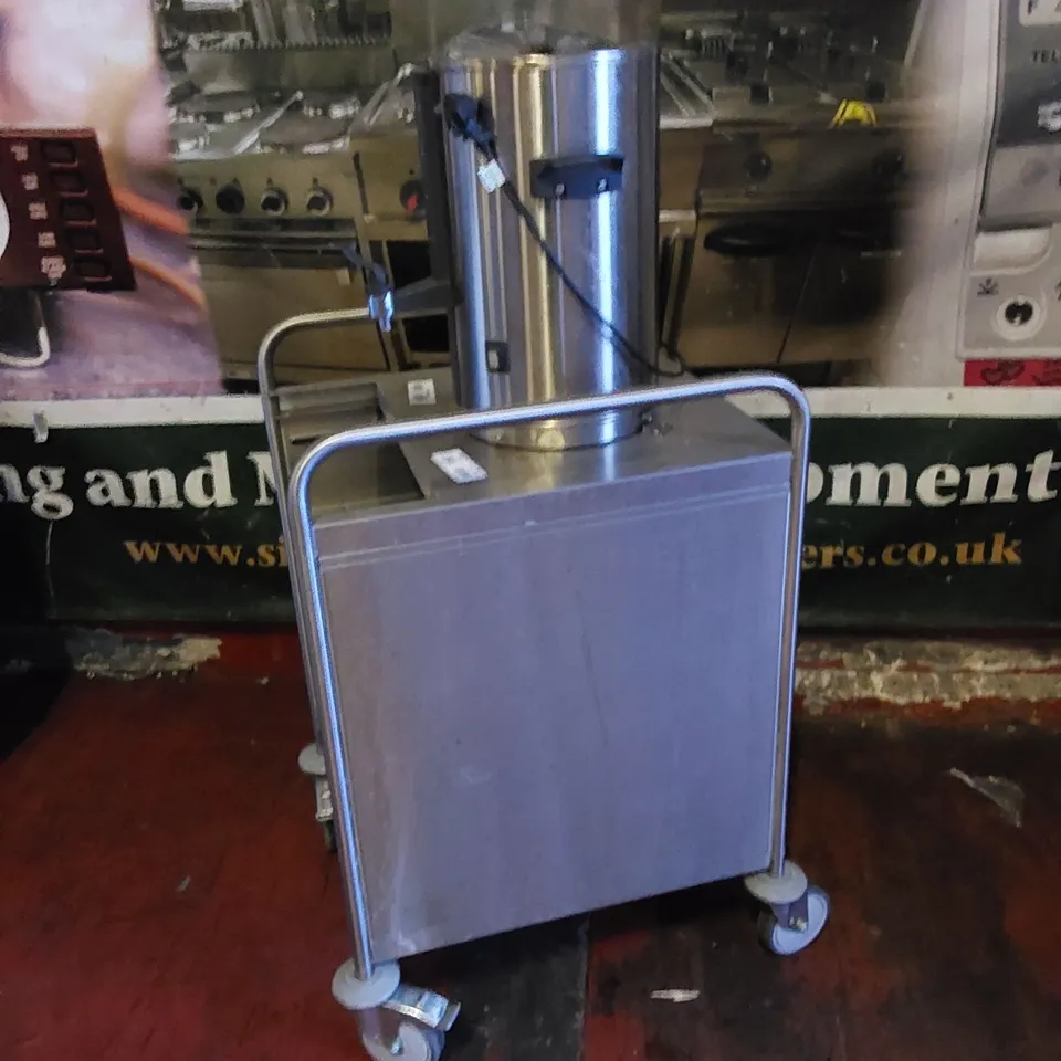 COMMERCIAL STAINLESS STEEL CATERING TROLLEY WITH HOT WATER BOILER DISPENSER 