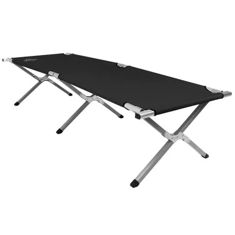 BOXED CHARLES BENTLEY ODYSSEY DELUXE CAMPING BED//SIZE: SINGLE - BLACK (1 BOX)