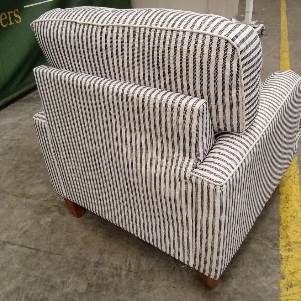 BAY STRIPE FABRIC ARMCHAIR RRP £749