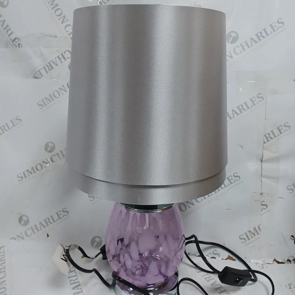JM BY JULIEN MACDONALD CONFETTI GLASS TABLE LAMP - LILAC