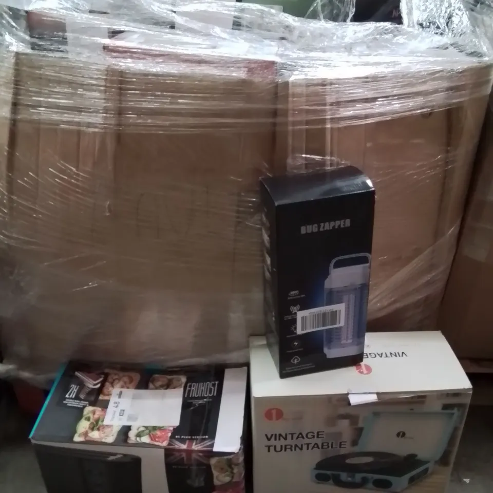 PALLET CONTAINING A LARGE QUANTITY OF ELECTRICAL PRODUCTS TO INCLUDE;TOASTER,TURNTABLE,BUG ZAPPER