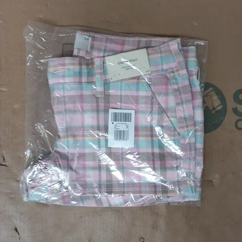 BAGGED HOLLISTER SHORTIE SHORTS IN PASTEL MULTI SIZE 8