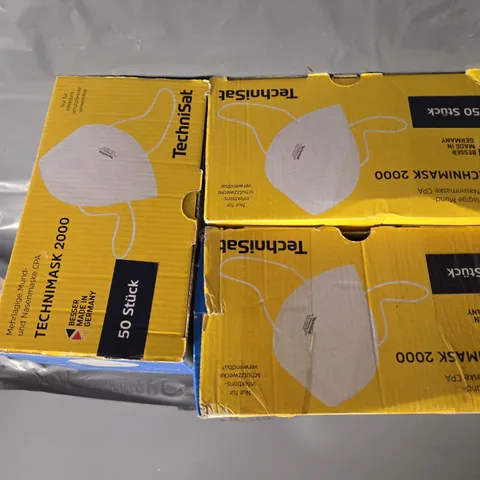 LOT OF 3 50-PACK BOXES OF TECHNISAT PROTECTIVE MASKS