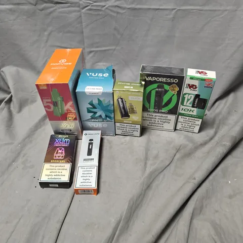 APPROXIMATELY 20 ASSORTED E-CIGARETTE PRODUCTS TO INCLUDE BRANDS SUCH AS VAPORESSO, VUSE, IVG, ETC - COLLECTION ONLY