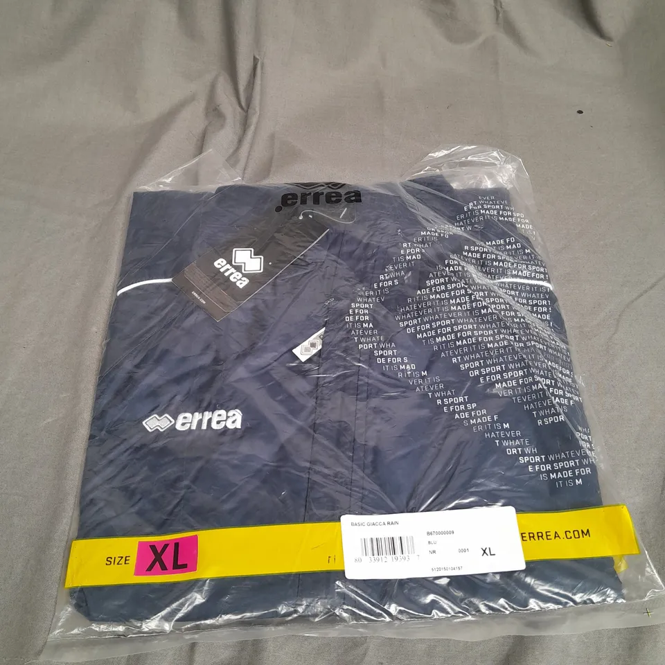 ERREA BASIC GIACCA RAINCOAT IN BLUE SIZE XL