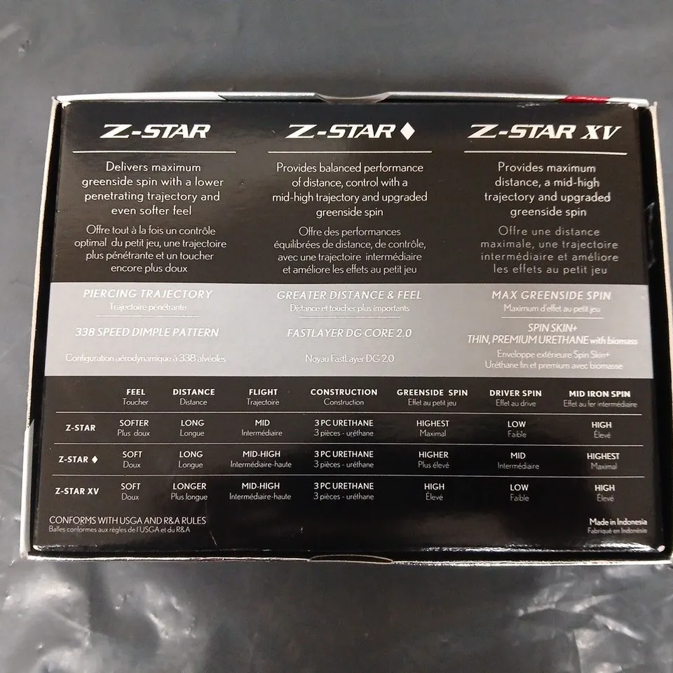 SRIXON Z-STAR XV 12-PACK OF GOLF BALLS 