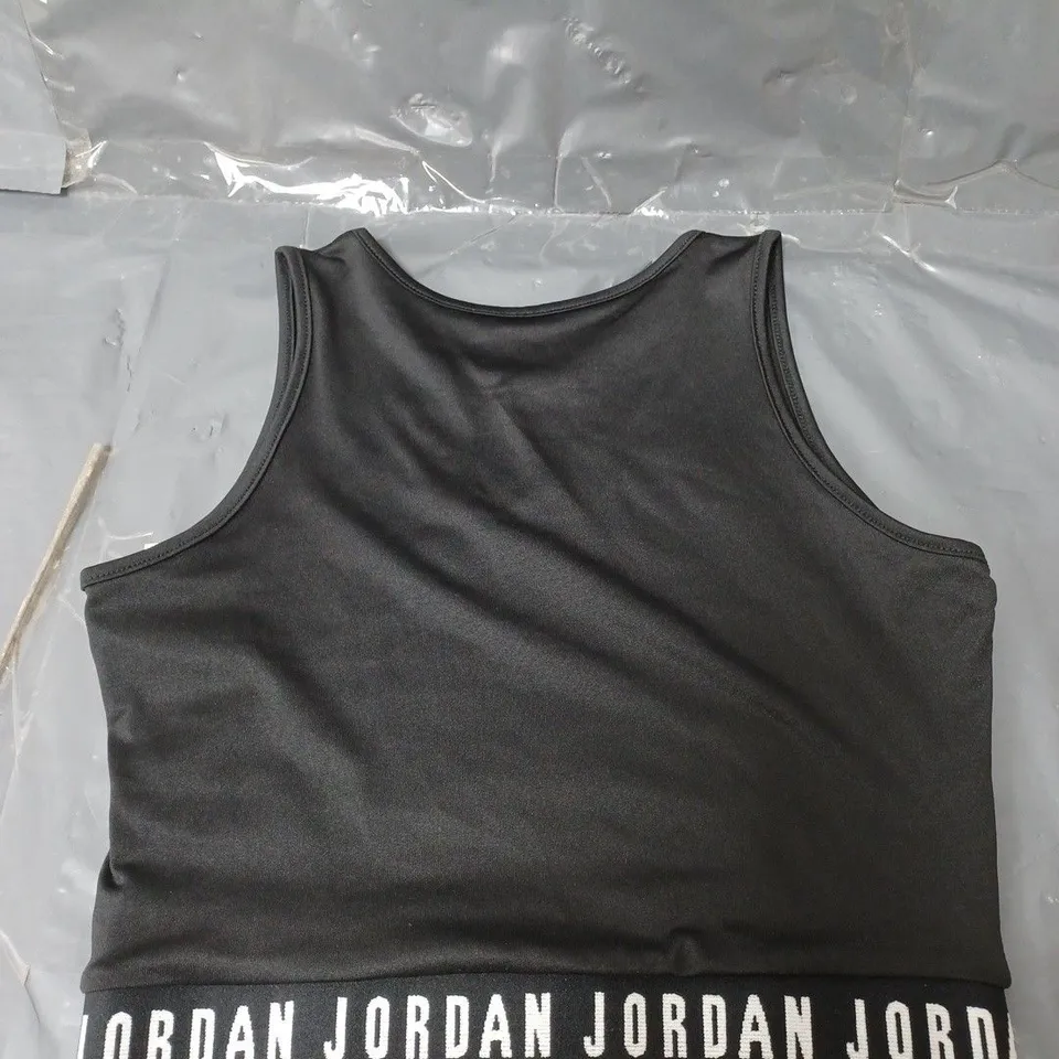 JORDAN GIRLS CROP TOP BLACK 10-12 YEARS