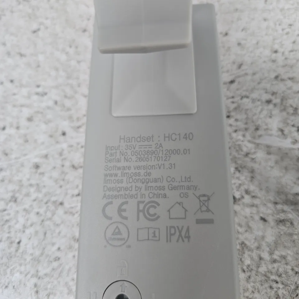 LIMOSS HC140 HANDSET WITH 35V/2A POWER SUPPLY, PART NO. 0503890/12000.01 (IPX4)