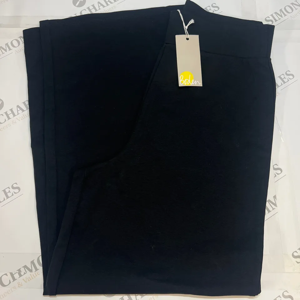 BODEN CROPPED JERSEY TROUSERS IN BLACK SIZE 8