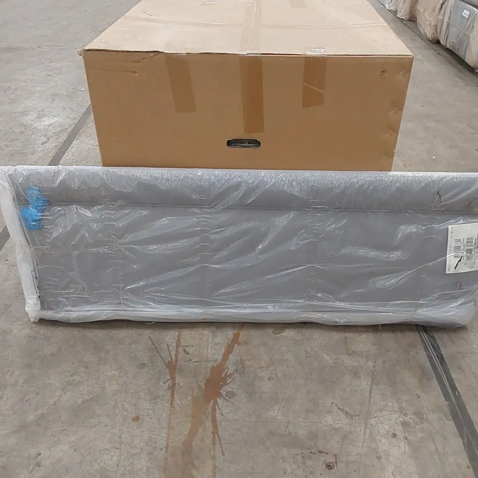 BAGGED DESIGNER 135cm DOUBLE KAPPA FABRIC TOPAZ GREY HEADBOARD 