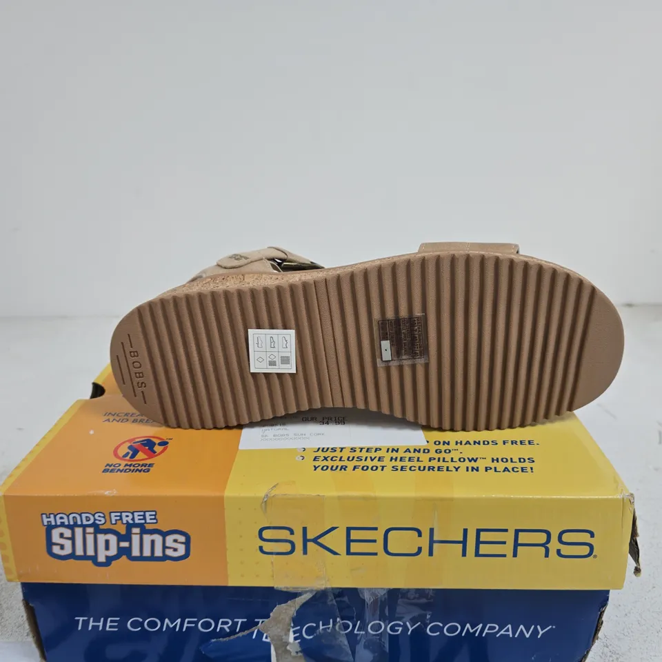 SKECHERS BOBS SUN CORK SANDALS SIZE 7 BOXED