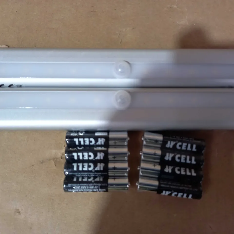 SFIXX SET OF 2 BRUSHED ALUMINIUM PIR MOTION SENSOR LIGHTS