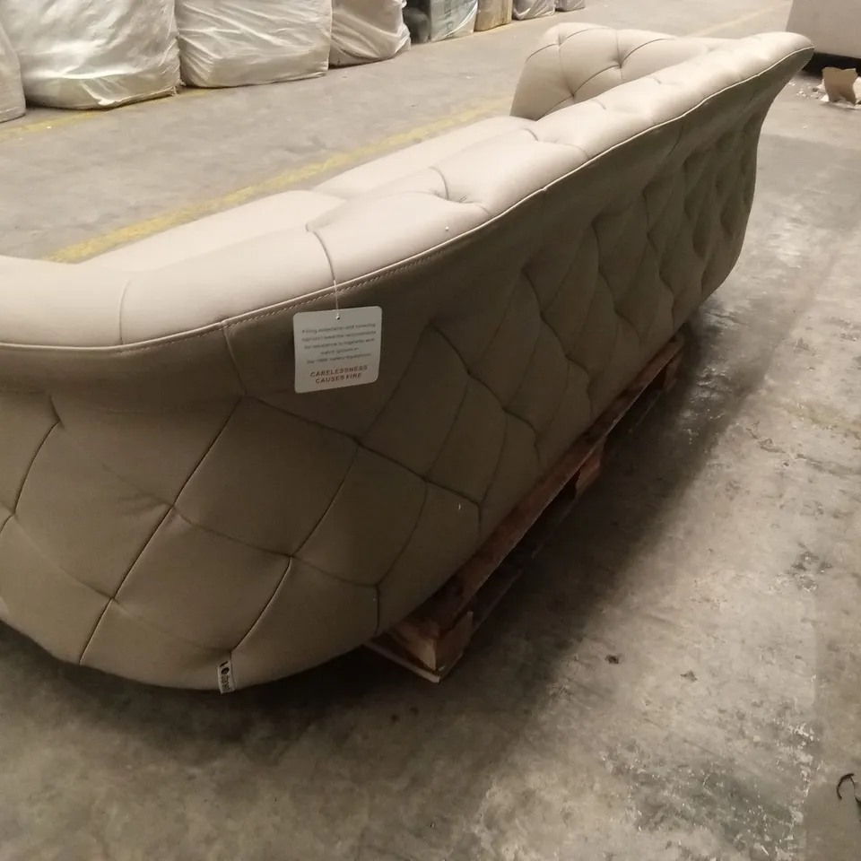 DANETTI LUXE NATURAL LEATHER 3 SEATER SOFA RRP £2799