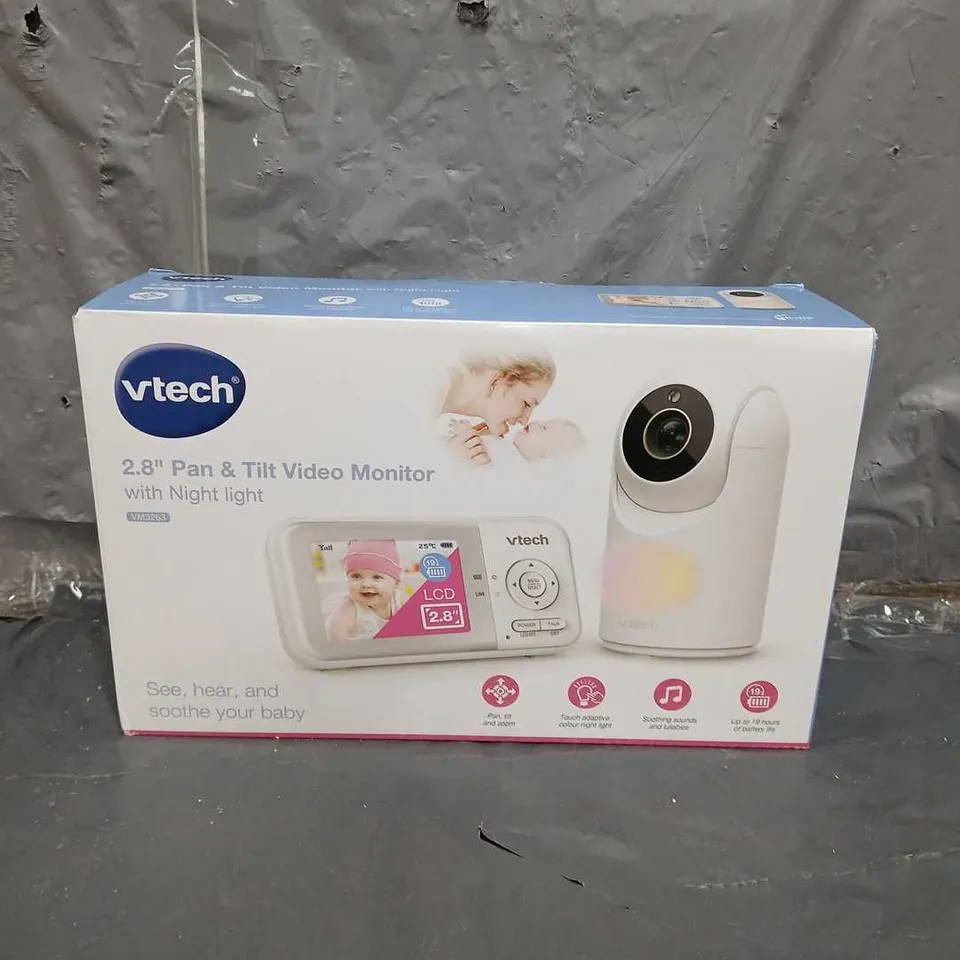 BOXED VTECH 2.8" PAN & TILT VIDEO MONITOR WITH NIGHT LIGHT