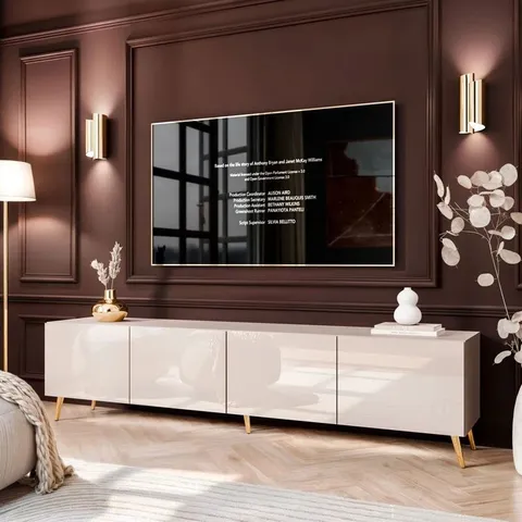 BOXED COLGANTE CASHMERE TV CABINET 200CM (2 BOXES)