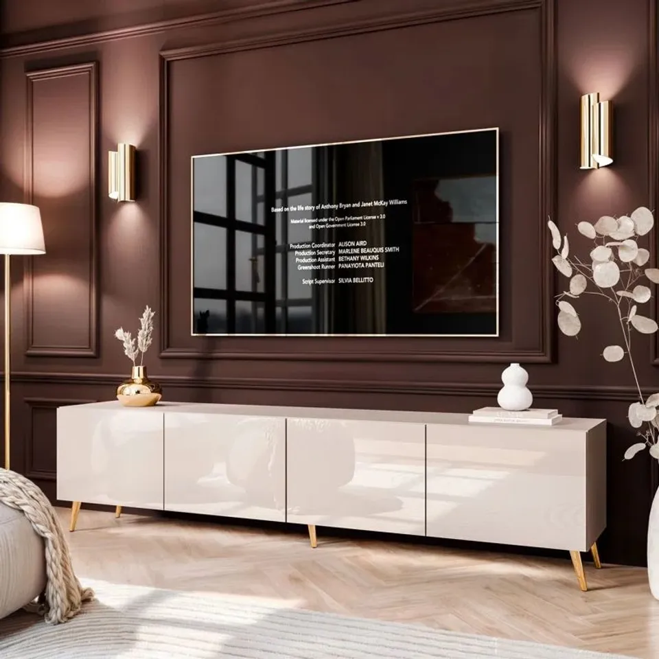 BOXED COLGANTE CASHMERE TV CABINET 200CM (2 BOXES)