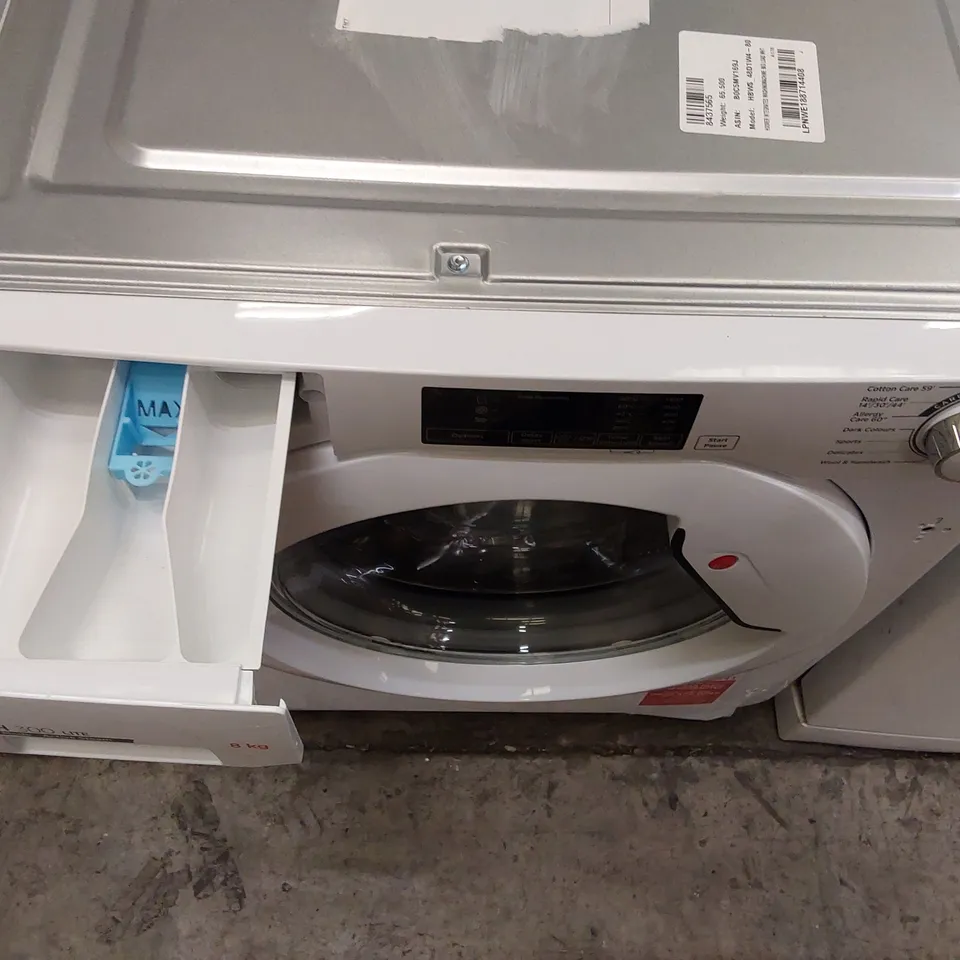 HOOVER H-WASH 300 LITE HBWS 48D1W4-80 INTEGRATED 8 KG 1400 SPIN WASHING MACHINE