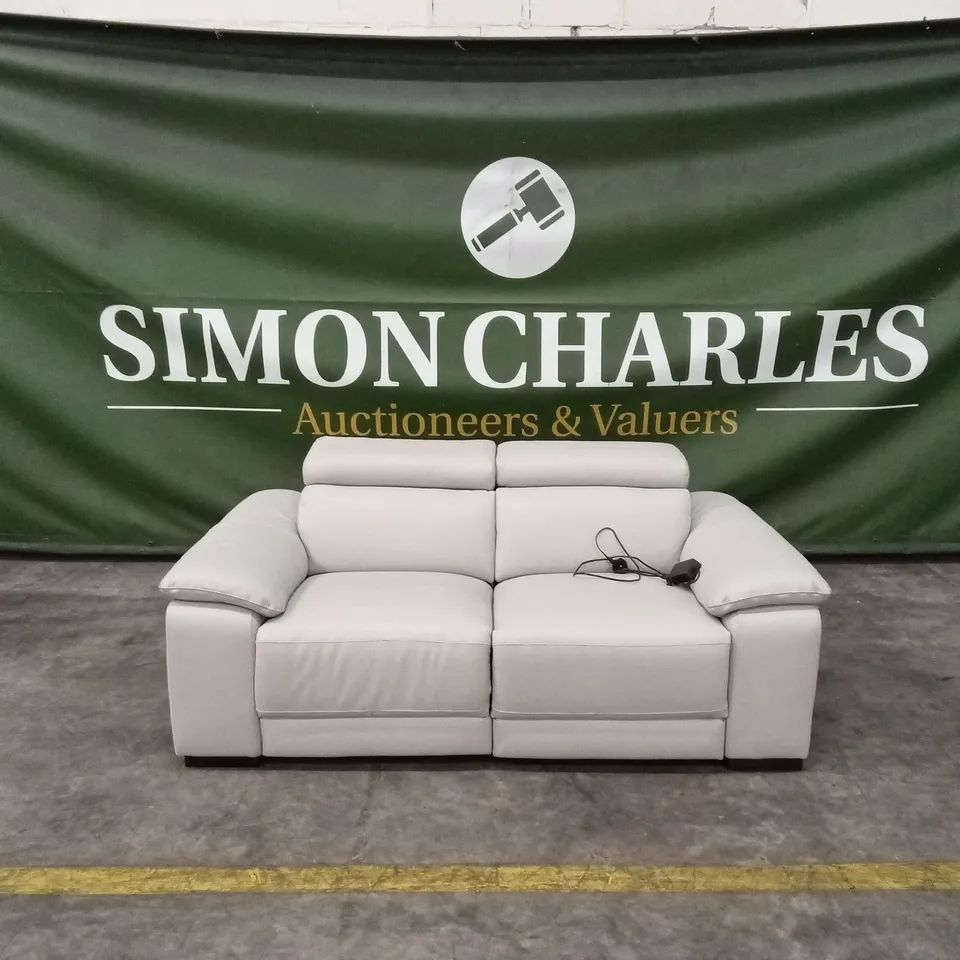 QUALITY DESIGNER ITALIAN MADE VERONA 2 SEATER LEATHER POWER RECLINER SOFA