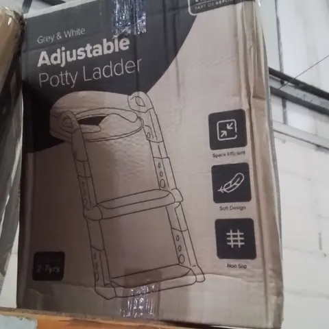 BOXED KIDOOLA ADJUSTABLE POTTY LADDER GREY&WHITE