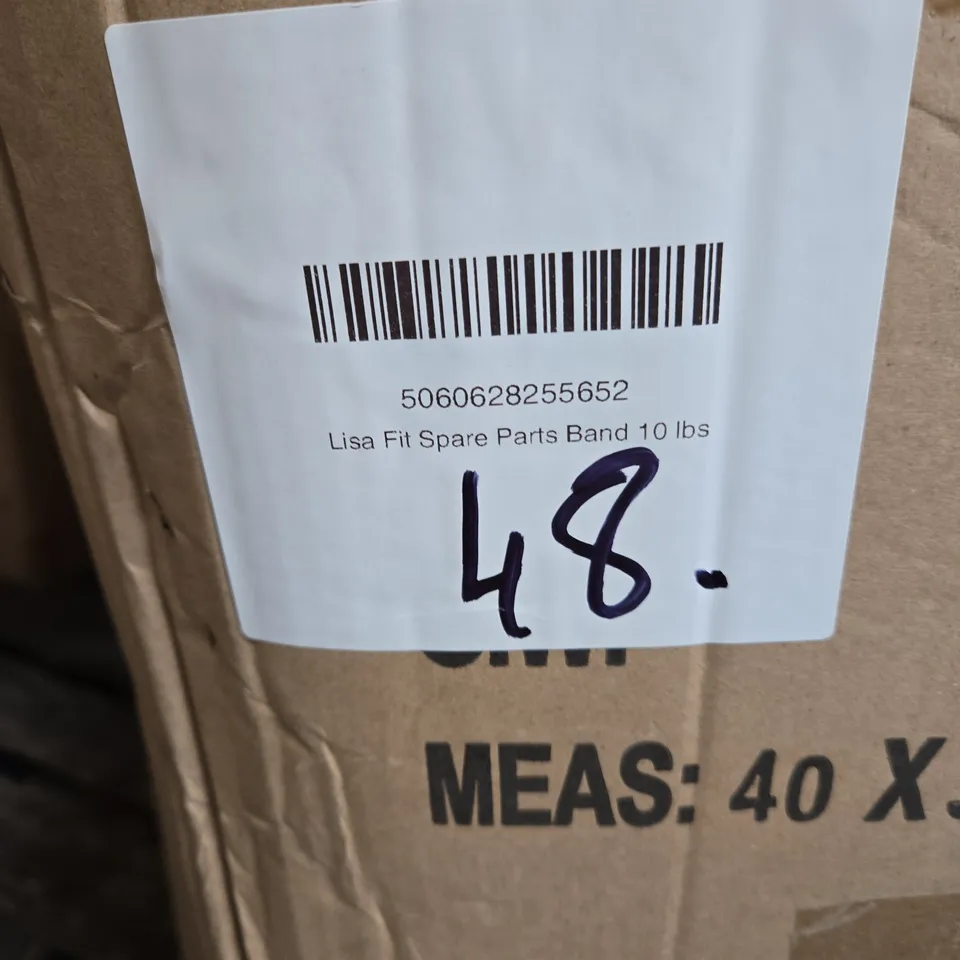 BOX OF APPROXIMATELY 40 LISA FIT SPARE PARTS BAND 10LBS/4.5KG RESISTANCE BANDS IN LIGHT PINK