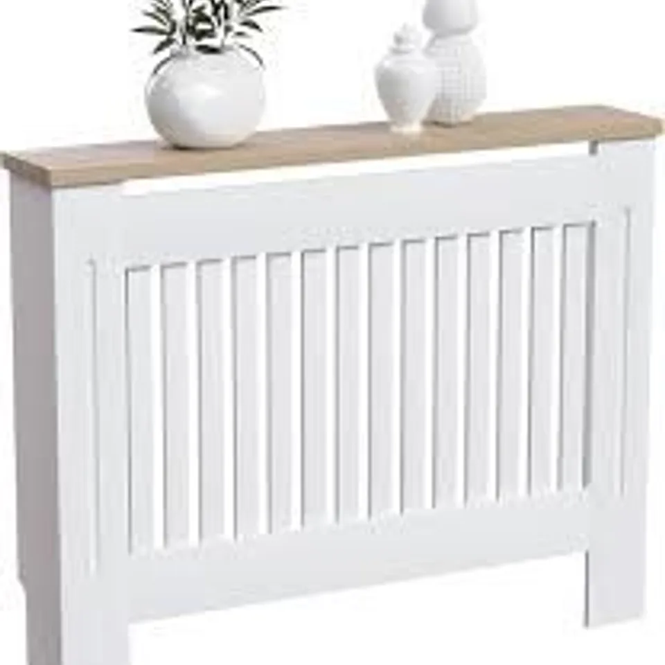 BOXED VIDA DESIGNS ARLINGTON RADIATOR COVER - WHITE - MEDIUM