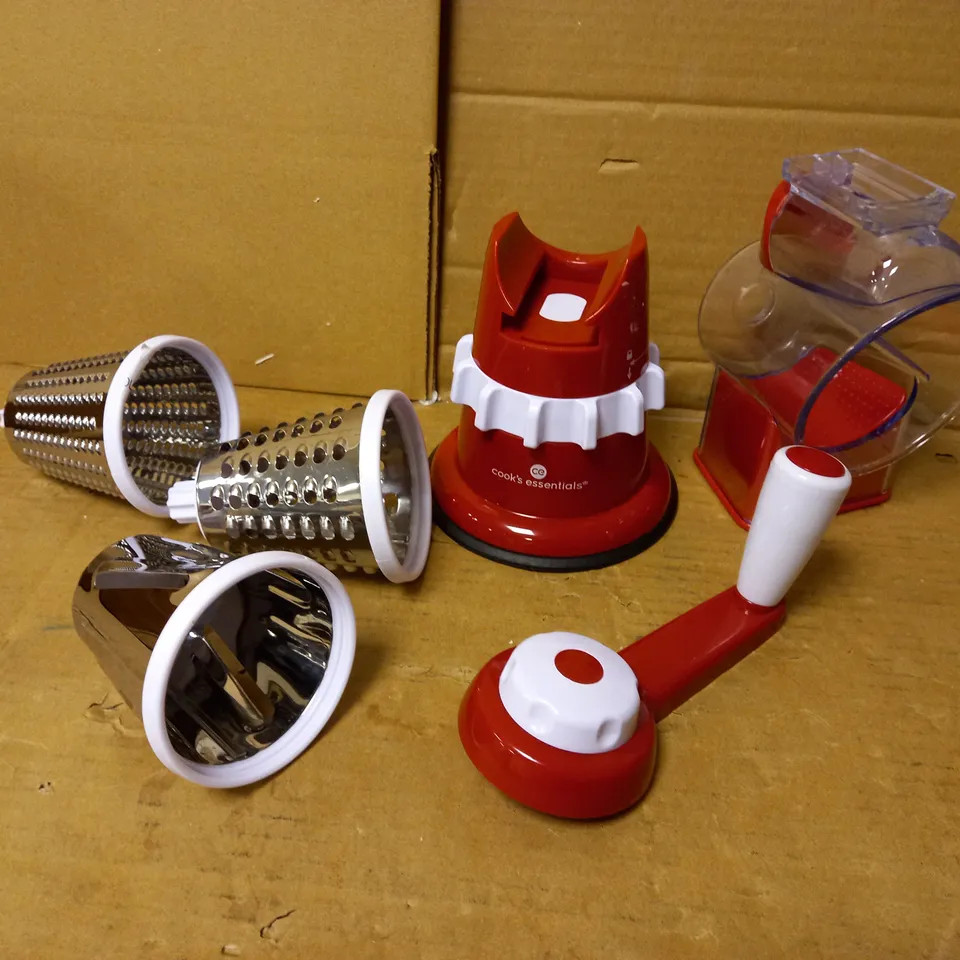 COOK'S ESSENTIALS GRATER & SLICER - RED 