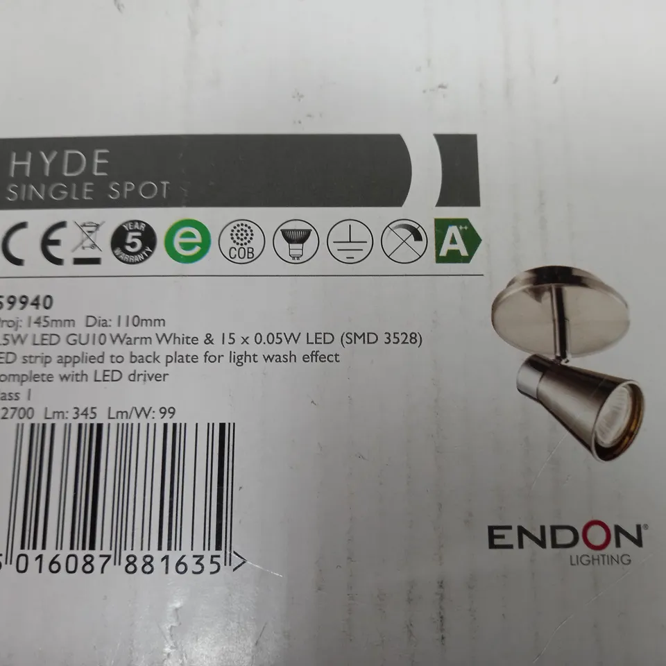 BOXED ENDON LIGHTING HYDE 1-LIGHT CEILING SPOTLIGHT