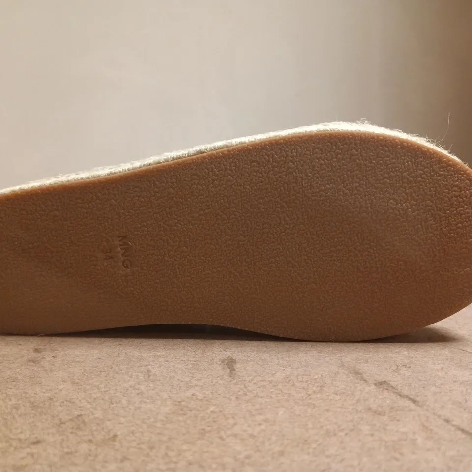 BOXED PAIR OF MANGO SHOES IN PALE BLUE SIZE EU 34