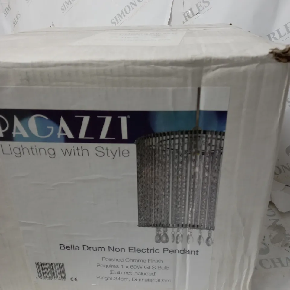 PAGAZZI LIGHTING BELLA METAL DRUM PENDANT SHADE 30 CM