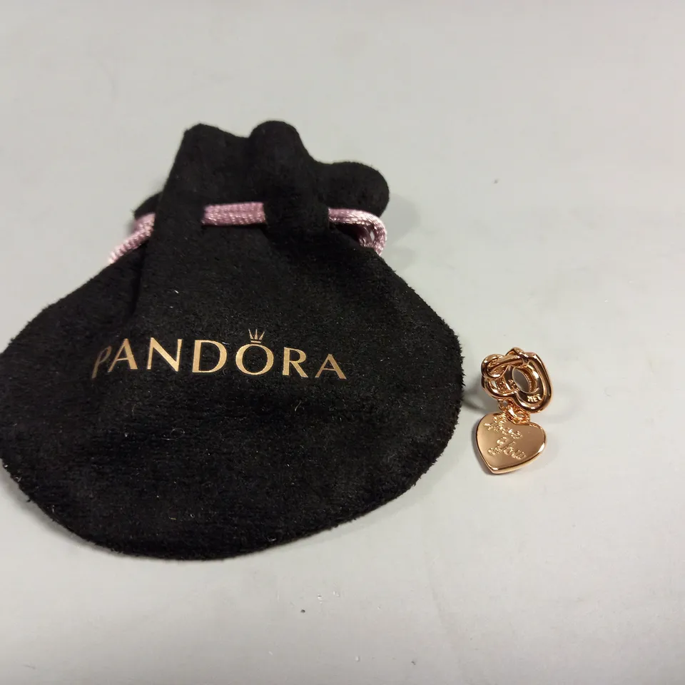 PANDORA LOVE YOU HEART DANGLE CHARM 