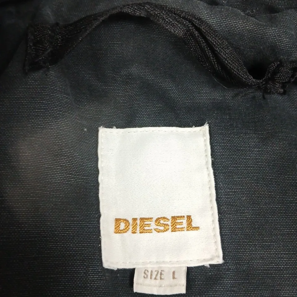 DIESEL BLACK PARKA JACKET – SIZE L (MEN'S)