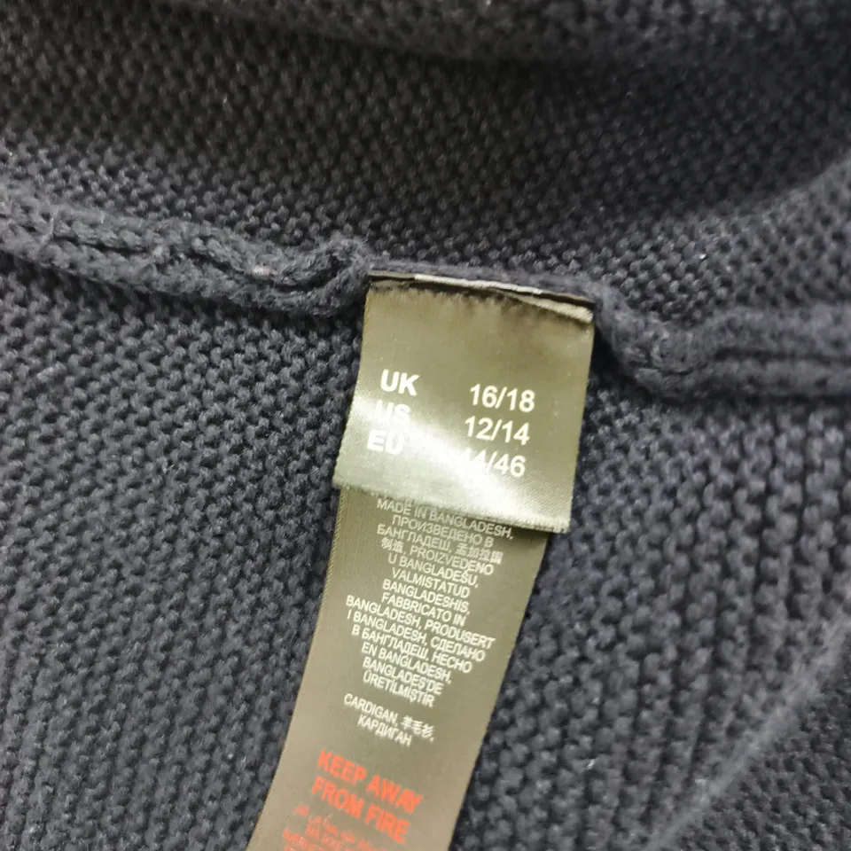 JULIPA NAVY KNIT CARDIGAN UK 16/18 (US 12/14, EU 44/46)