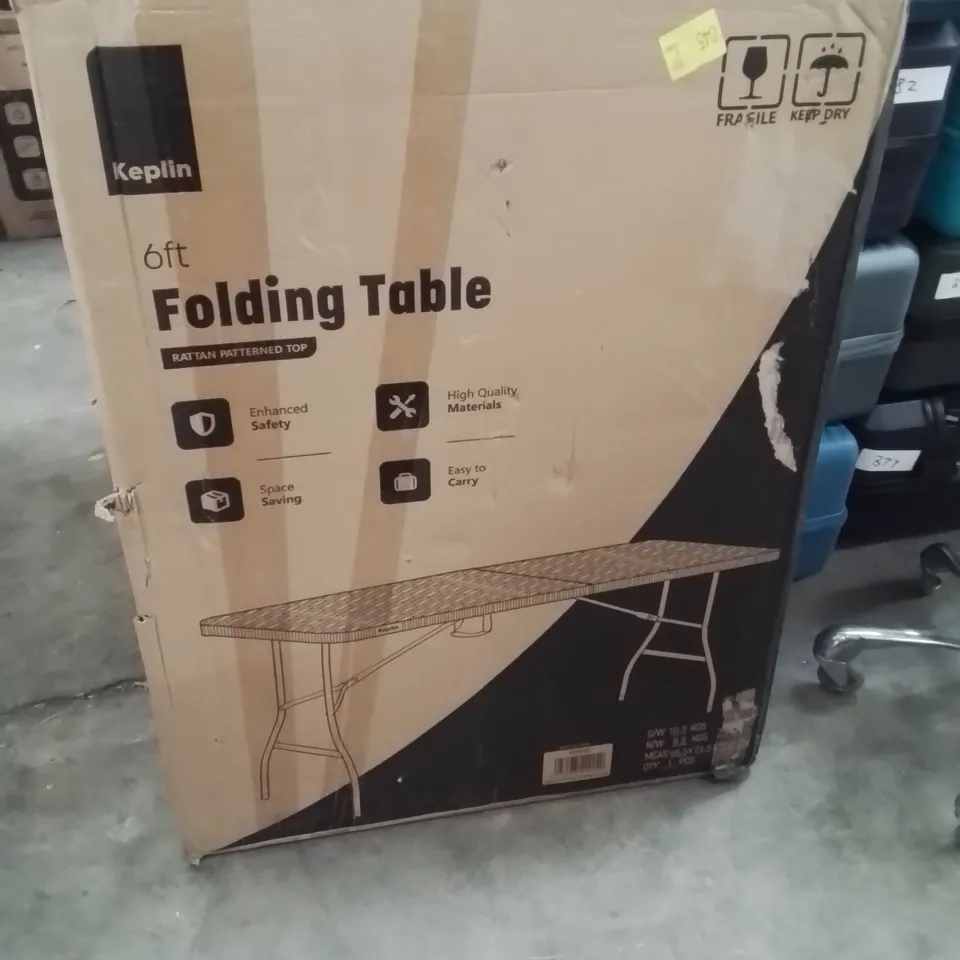 BOXED KEPLIN 6FT FOLDING TABLE 