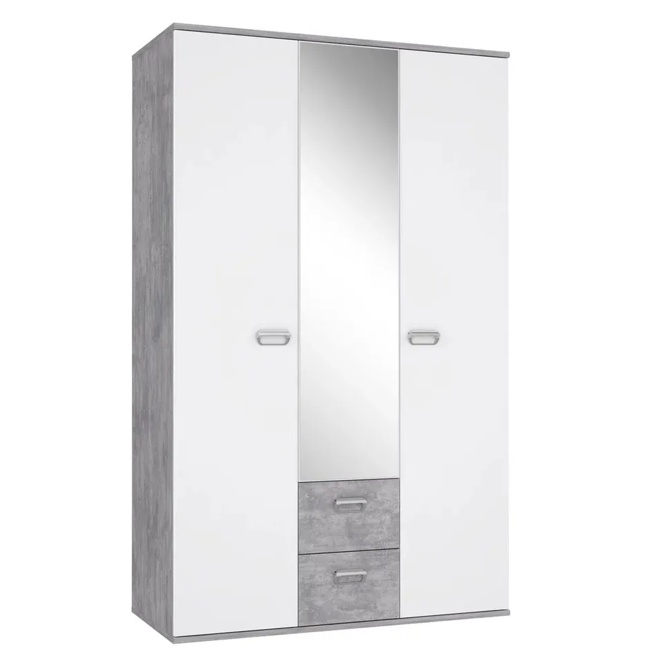 BOXED BEARUP 2 DOOR WARDROBE - LIGHT GREY (3 BOXES)