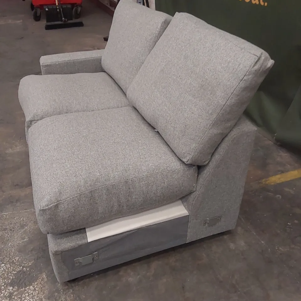 QUALITY DESIGNER GREY FABRIC CORNER SOFA SECTION