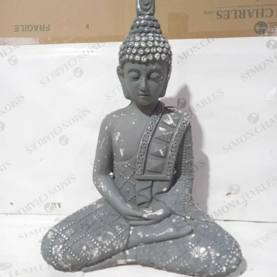 BUDDHA STATUE DECORATION GREY